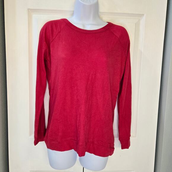 Chaser sz med 100% cotton long sleeve red fall casual soft cozy - Picture 3 of 10